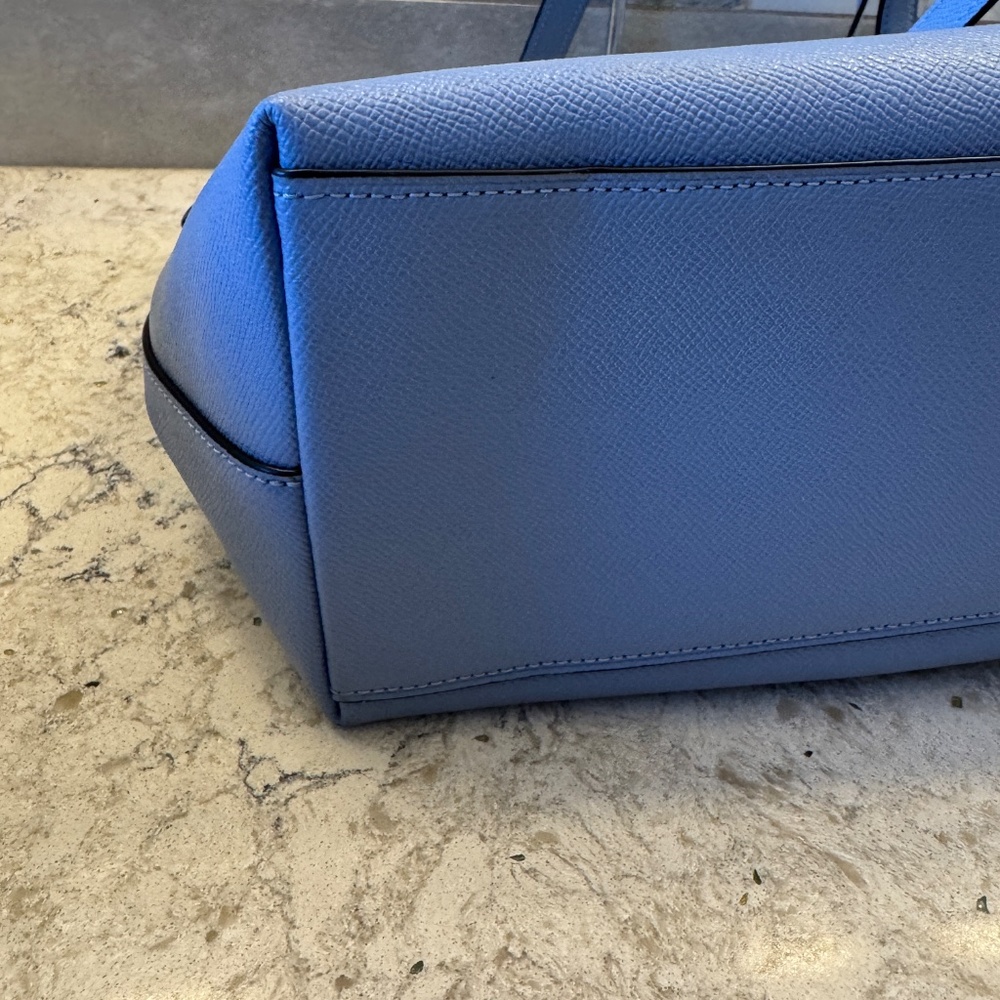 Coach‎ 79608 women's Gallery Tote Crossgrain Leather shoulder Bag Ice Blue - Picture 11 of 15